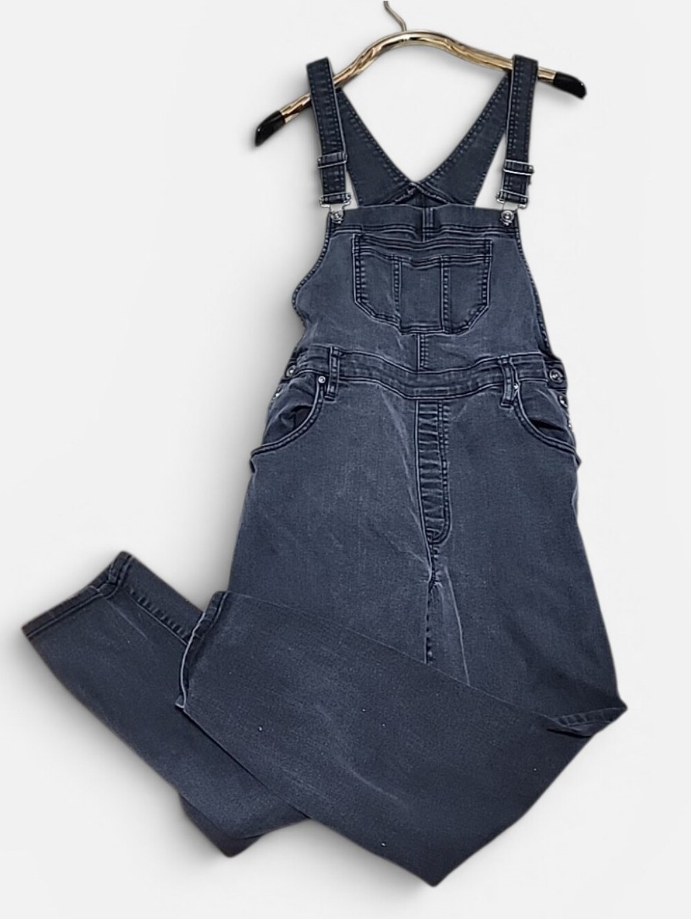Hot Topic Dark Wash Denim Overalls. Size Xlarge